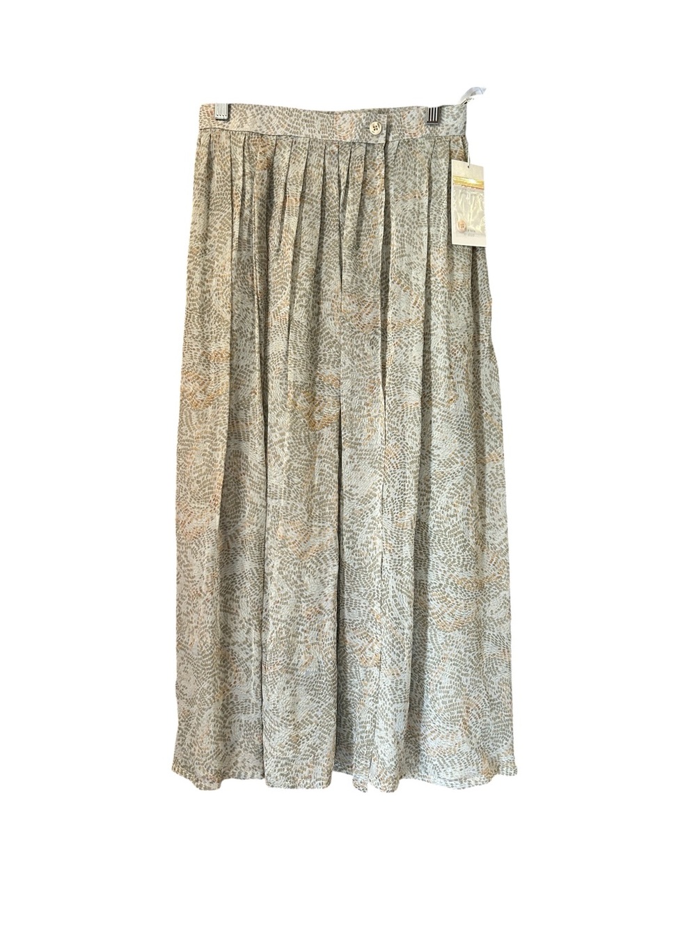 NWT Christian Aujard Size 6 Silk‎ Skirt Sheer Patterned Maxi Pleated Luxury